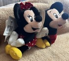 Vintage Walt Disney World - Disneyland - Mickey Minnie Mouse Magnetic Plush Set