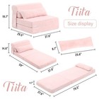 Folding Sofa Bed With Pillow Single Size Mattress plush Fabric With Portable    