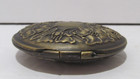 Vintage Pewter Compact Mirror Art-nouveau Style Floral