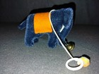 2007 Steiff Club Member Gift    elephant Ornament    W brass Bell  Pompom Ring  Nib