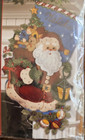 Bucilla 86019 Stocking Kit Christmas Joy Santa Lantern Toy Tree Doll Felt 18 New