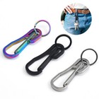 Key Ring Outdoor Stainless Steel Carabiner Key Chain Clip Hook Buckle Keychain