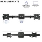 Dual Vesa Bracket Adapter Horizontal Assembly Mount  2 Monitor Screens Up To 27 