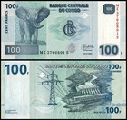 Congo Democratic Republic 100 Francs  2022  P-98c  Unc X 100 Pcs Bundle Pack
