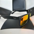 Ray Ban Justin Color Mix Matte Black red Mirror 54 Mm Sunglasses Rb4165 622 6q