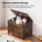 Storage Chest Wooden Storage Trunk With Metal Frame  Entryway Shoes Bench