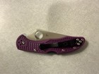 Spyderco Delica 4 Vg-10 Lockback Knife Purple Plain Edge