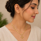 Natural Citrine Necklace 925 Silver Yellow Square Gemstone Jewelry Gift