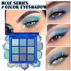 Evpct 9 Colors Blue Glitter Eyeshadow Palette  Glitter Dark Light Royal Cobalt B