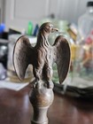 Vintage American Bald Eagle Flag Pole Topper Finial Brass 6  