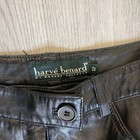 Y2k Harv   Benard Women   s Black Leather Straight-leg Pants  Mid Rise Size 12 