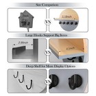 Key Holder For Wall With Shelf - Wood Mail Organizer And Rack With Shelf Hook   