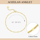 14k Gold Anklets For Women - Elegant Gold Ankle Bracelets  Adjustable   Stylish