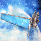 Vintage Ornate Stained Glass Kaleidoscope Double 2 Wheels Blue Jeweled Beautiful