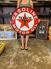 Antique Vintage Old Style Sign Texaco Motor Oil Gasoline Made Usa