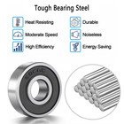 Yamaso 20 Pcs 608 2rs Ball Bearings     Bearing Steel And Double Rubber Sealed
