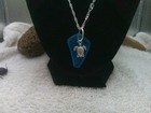 Blue Genuine Hawaiian Sea Glass Pendant - Surf Tumbled  Handmade 