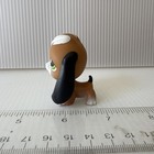 Hasbro Littlest Pet Shop Dog Figure Brown White Black Green Eyes 2004  113