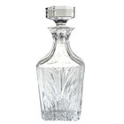 Decanter Crystal Liquor Whiskey Bottle Modern Clear Mid Century Glass  Vintage