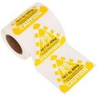 New Stock Forms Caution 16 1-40kg Labels 80x70mm Yellow 250 Labels Roll Pack 4