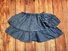 Girls 6x Dkny Blue Ruffle Tiered Scooter Skirt Elastic Waist Skirt Skort