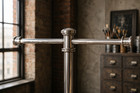 Antique Clothing Rack T Bar Vintage Cast Iron Base Stand Entryway Industrial