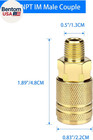 2 Packs 1 4  Npt M-style Quick Connect Air Hose Fittings  High Flow Industrial B