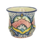 Vintage Mexican Talavera Pottery Cachepot Planter Hand Painted Flower Pot 6 