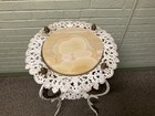 Antique Vtg Ornate Cast Metal French Art Nouveau Victorian Plant Stand Table 31   