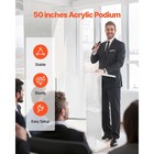 Uimoso Podium Stand 50 In Portable Acrylic Lectern Storage Shelf Wide Reading