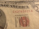 1953 Red Seal Note 3 Errors Mis Aligned Seal Miscut Raised 6 In Serial Number 