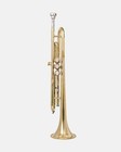 Queenbrass Bb Standard Trumpet Brass Finish Red Valves With Case And-mouthpiece 