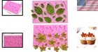 Flexible Leaf Molds For Fondant  Chocolate   Polymer Clay - 15 35 Ml Capacity