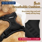 Dog Harness No Pull With 2 Leash Clips  Adjustable Soft Padded  Reflective Oxfor