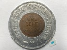Encased 1922-d Wheat Cent H  W  Elmore   Co  Real Estate Chicago  Il Trade Token