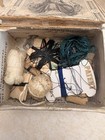 Victorian Handmade Sewing Box With Vintage Thread   