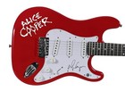 Alice Cooper Authentic Signed Red Electric Guitar W  Decal Bas Witnessed