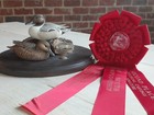 Ultra Rare Vtg 1982 Lady   Peter Galatas Wildfowl Duck Carving   Lwccg Award La