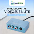 Clearclick Video To Usb Lite - Rca Av Vhs Video Capture Device Digital Converter