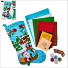 Bucilla Felt Stocking Applique Kit 18  Long Santa   s Lakeside Delivery 89834e