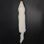 1pcs Real Tanned White Fox Hide Natural Fur Pelt Crafts Leather Decor 39-47 Inch