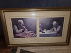 Old Couple Saying Grace Give Thanks Praying Framed Double Print Richard Brooks 