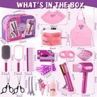 Hair Salon Pretend Play Toys For Girls 3 4 5 6 Year Old  Makeup Playset Dress   