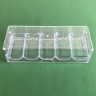 Poker Chip Holder Tray Racks - 1pack Clear Acrylic Chips Rack Case With Cover Po