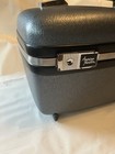 Vintage 1960s American Tourister Hard Shell Travel Luggage Slate Blue Train Case