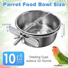 Bird Feeding Dish Cups Parrot Food Bowl Clamp Holder For Bird Cage 2pcs Single