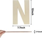Wooden Letters 12 Inch  Big Letter N Shapes Cutouts Blank Unfinished N 