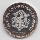 1977 New Westminster Bc Silver Trade Dollar Token  35 45 British Columbia Canada