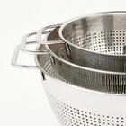 Figmint Colander Silver 3pc 1 5qt 3qt And 5qt Set Kitchen Strainer