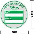 Oil Change Sticker 2 Inch Green Service Reminder Labels Window Stickers For Cars